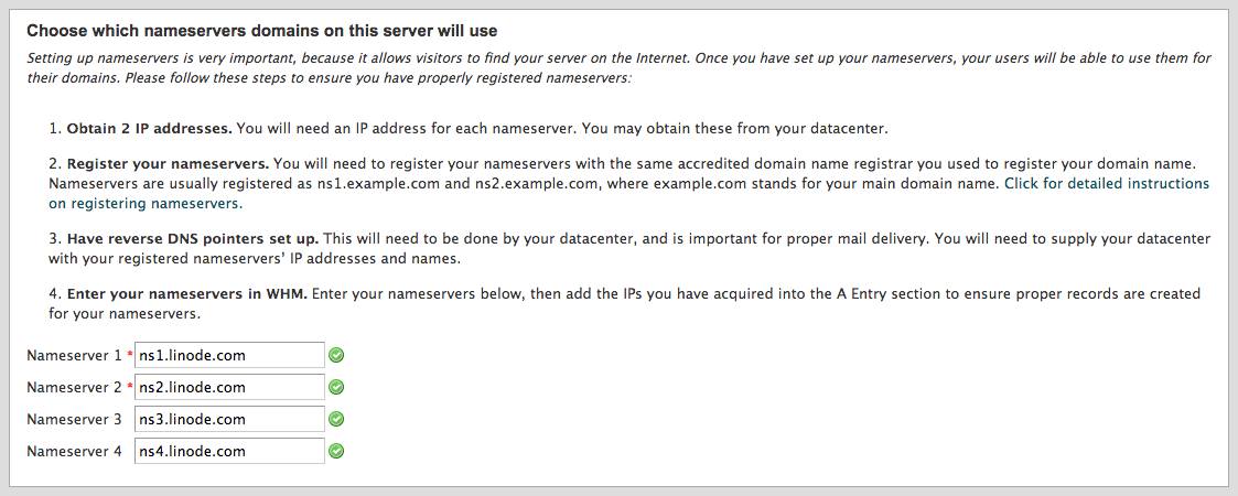 Linode nameservers